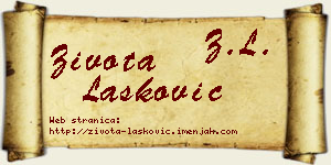 Života Lasković vizit kartica